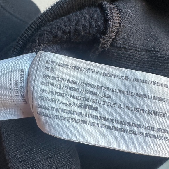 Abercrombie & Fitch Cropped Sweatshirt Half Zip Sleeveless Pullover Black Sz L - Picture 10 of 10